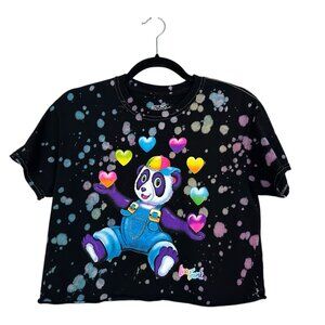 Lisa Frank Hot Topic Panda Paint Splatter Girls Crop Top Small